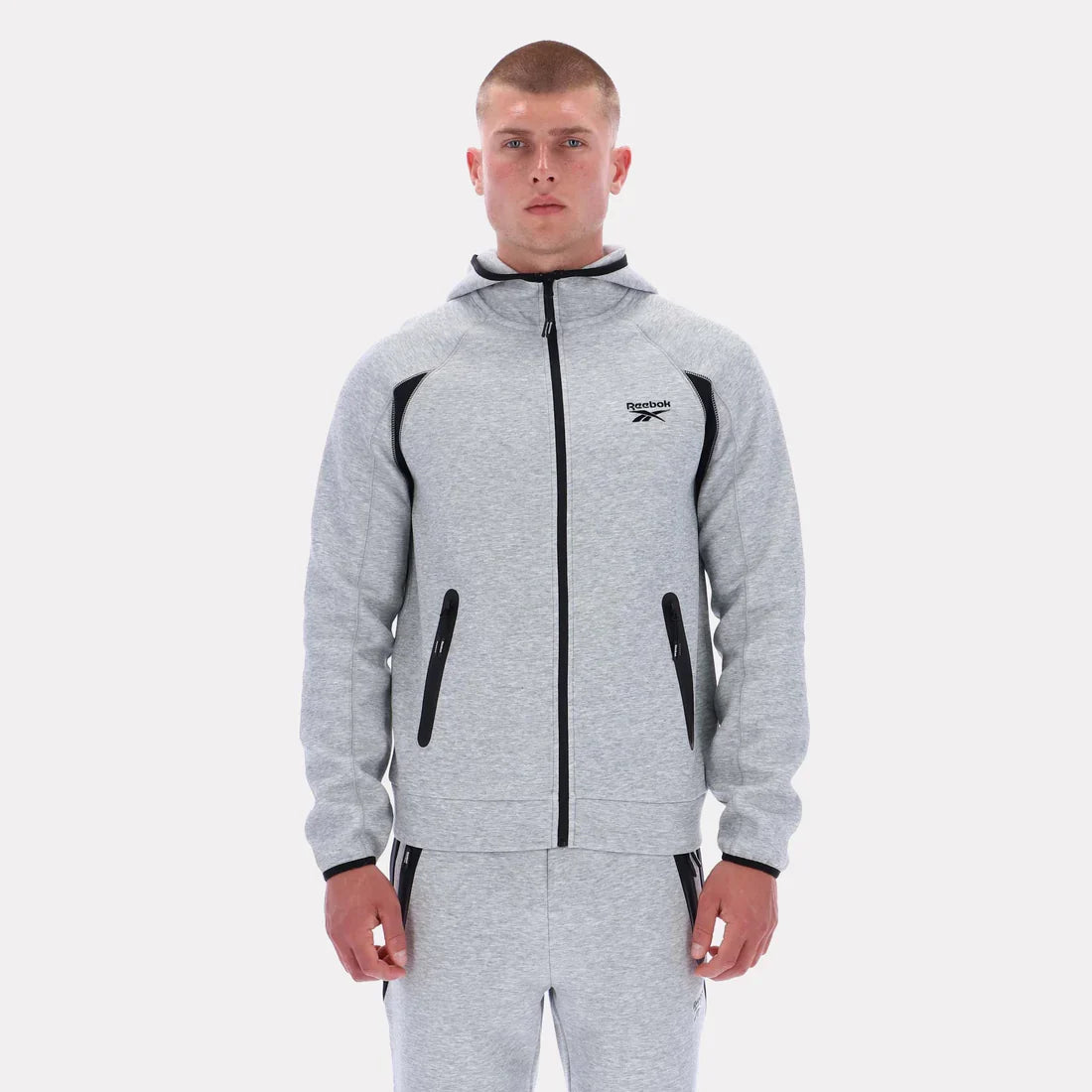 Men's Reebok Contrast Panel Zip Hoodie