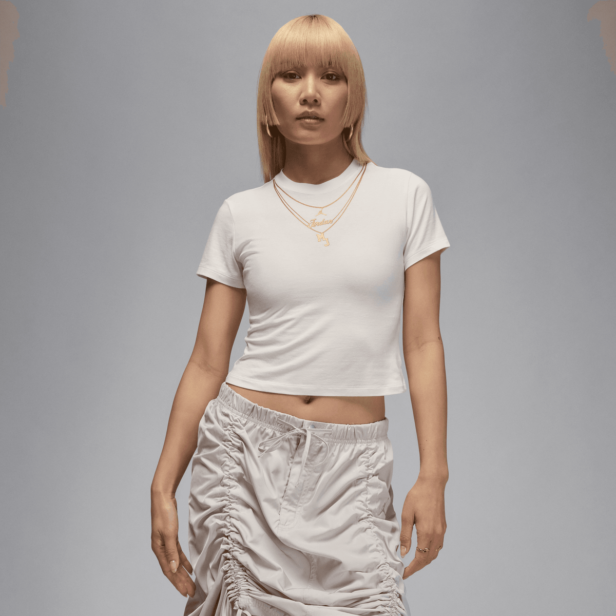 Women's MJ Necklace Graphic Short Sleeve T-Shirt