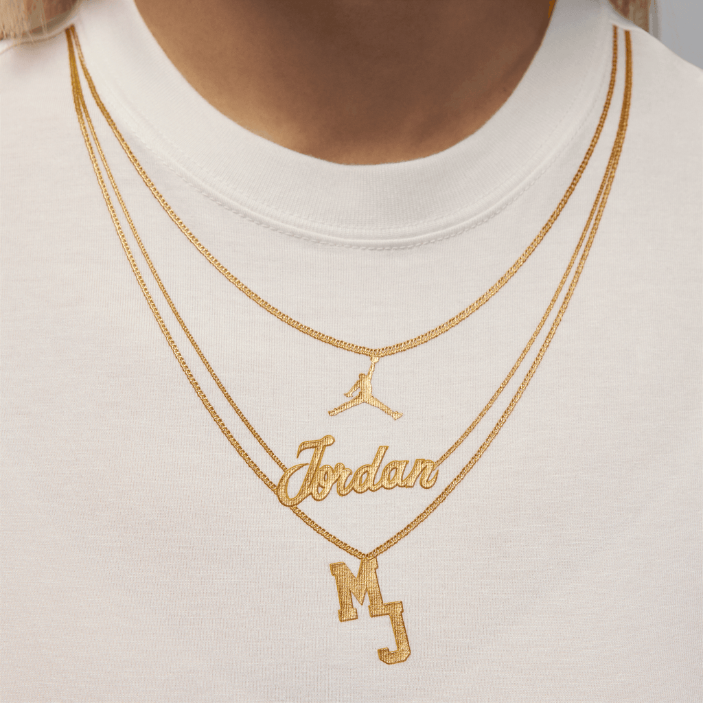 Women's MJ Necklace Graphic Short Sleeve T-Shirt