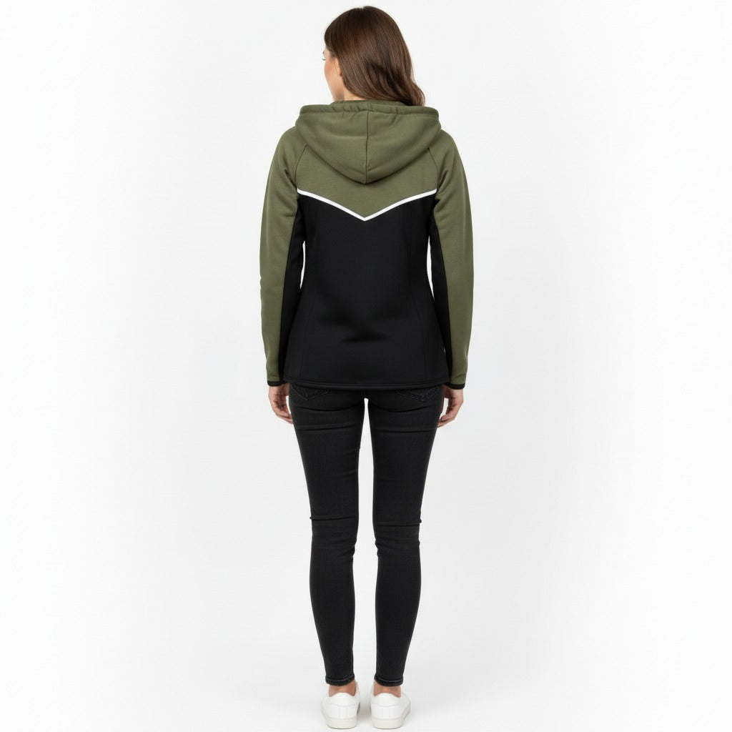Women's TCI Tech Fleece Zip Hoodie (Green/Black)
