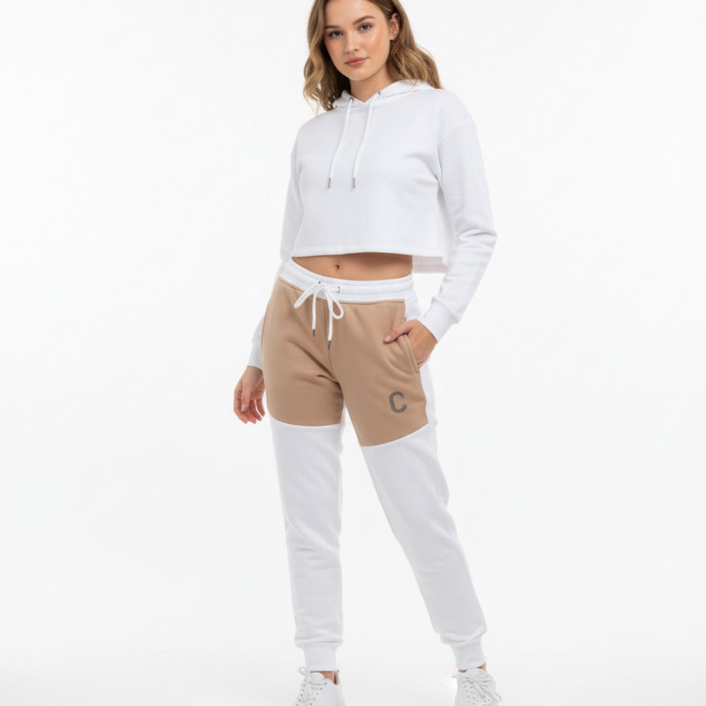 Women's TCI Tech Fleece Zip Pants  (Sand/White)