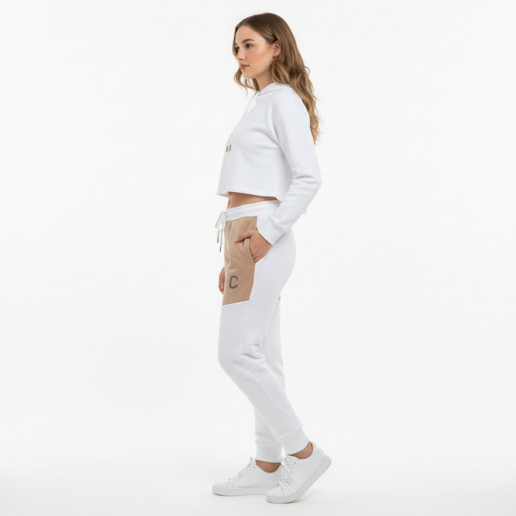 Women's TCI Tech Fleece Zip Pants  (Sand/White)