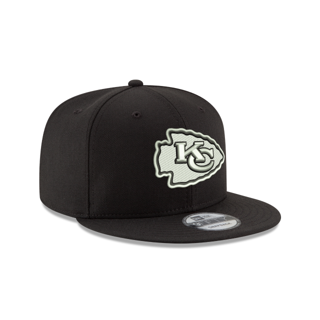 Kansas City Chiefs New Era Black & White 9FIFTY Snapback